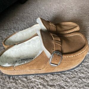 Birkenstock Buckley Mule 36EU Narrow Fit Suede Shearling